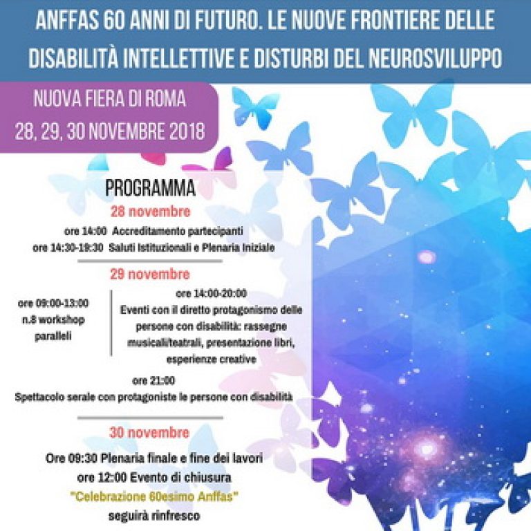 Convegno “Anffas 60 anni di futuro” – 29 novembre, Roma