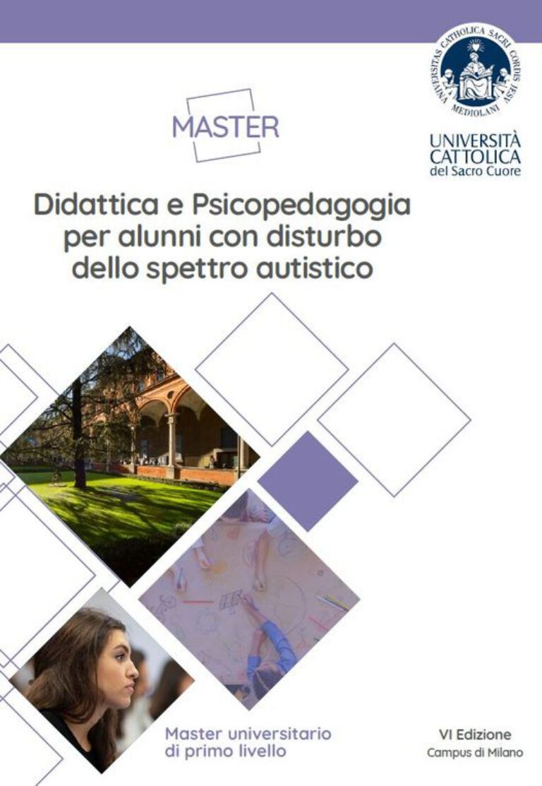 MASTER in Didattica e psicopedagogia per alunni nello SPETTRO AUTISTICO